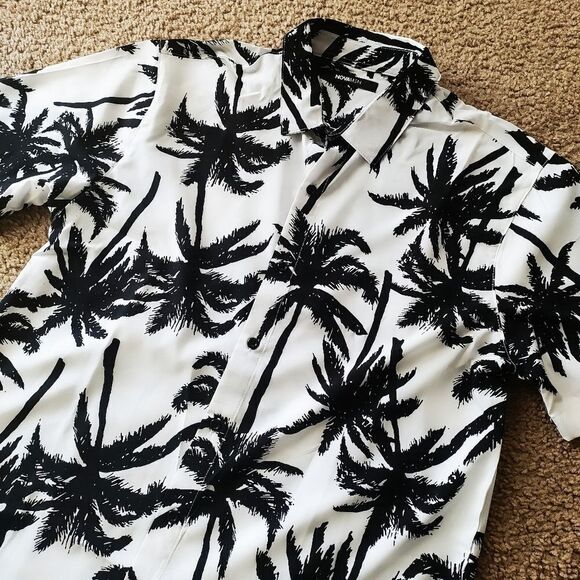 Palm Short Sleeve Woven Button Down Shirt Mens X-Large - Picture 4 of 6